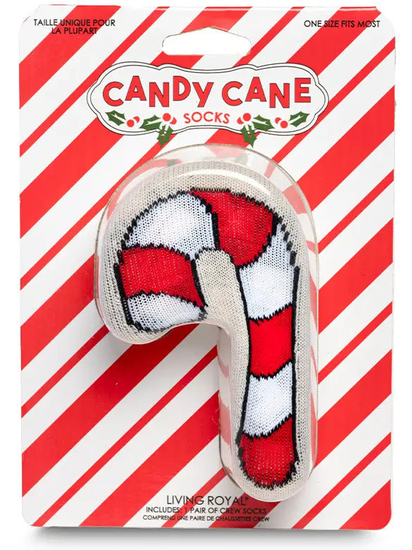 3D Packaged Crew Socks - Candy Cane