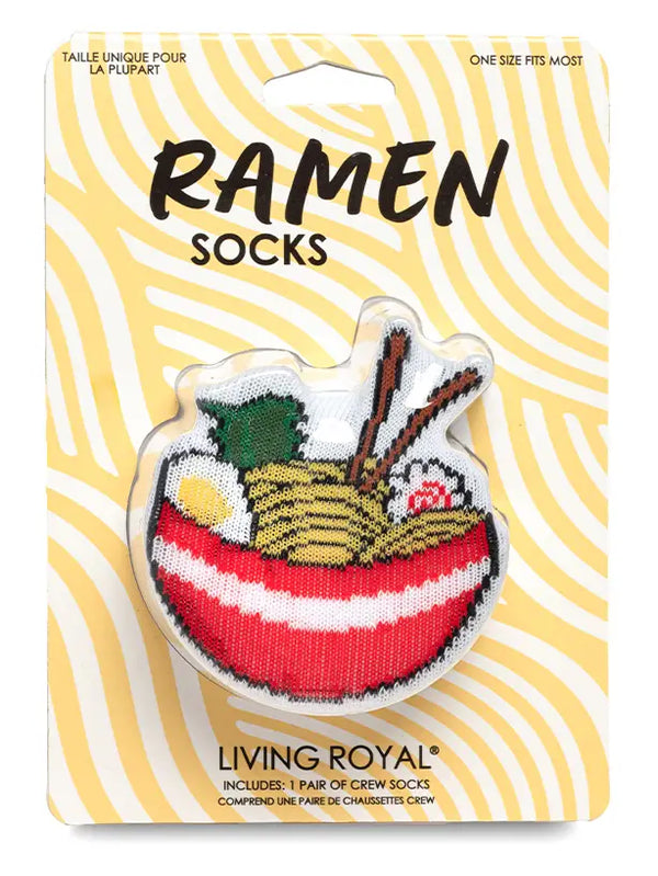 3D Packaged Crew Socks - Ramen Noodles