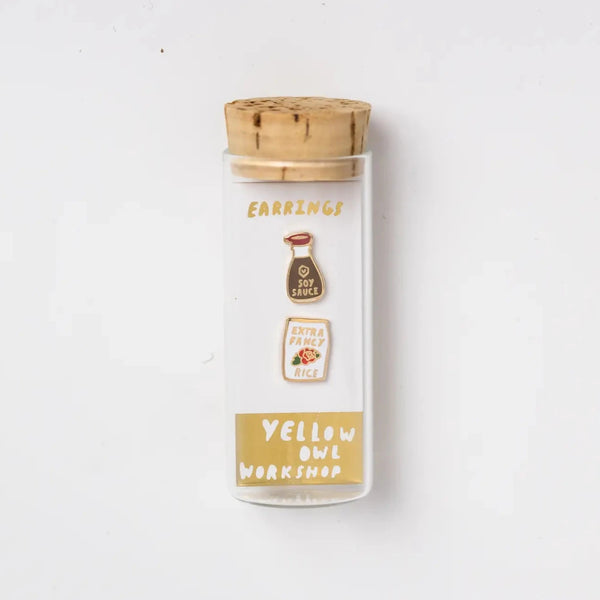 Soy Sauce & Rice Earrings