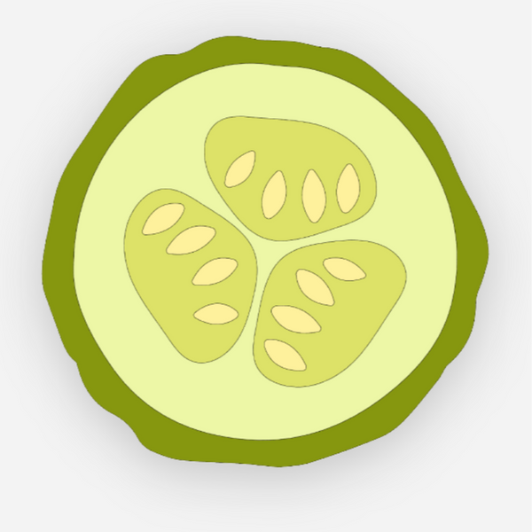 Cucumber Slice Acrylic Pin