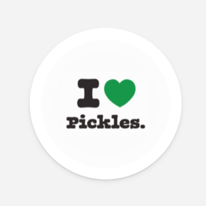 I Heart Pickles Sticker
