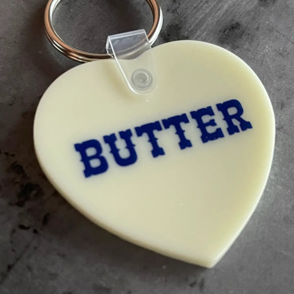 Butter Heart Keychain