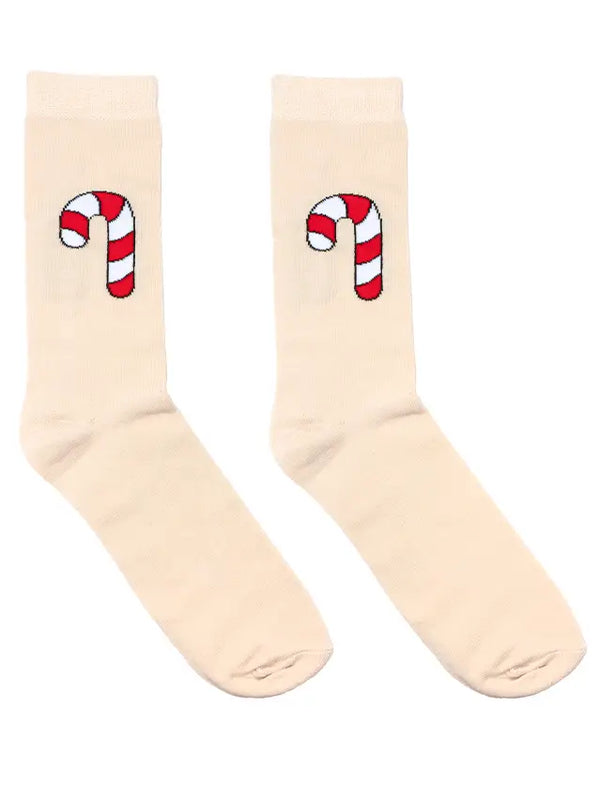 3D Packaged Crew Socks - Candy Cane