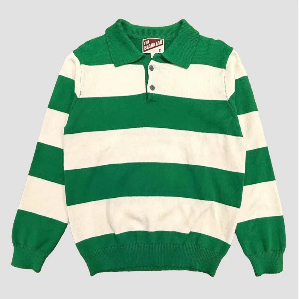 Striped Polo Sweatshirt