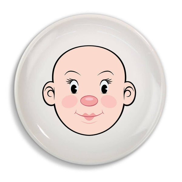 Ms Food Face Plate Girl