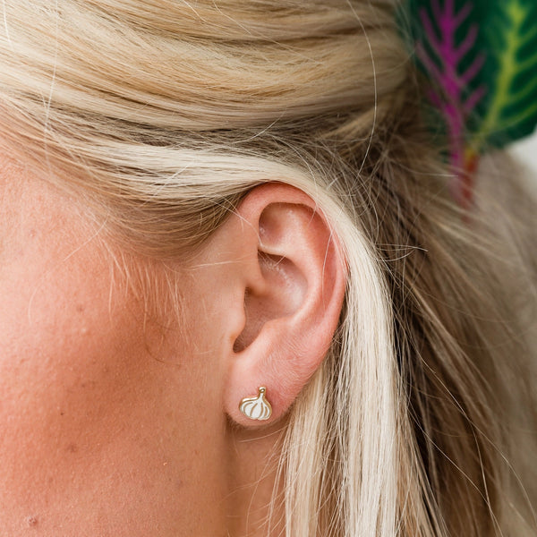 Garlic Enamel Earrings