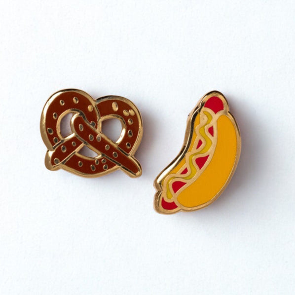 Hot Dog & Pretzel Earrings