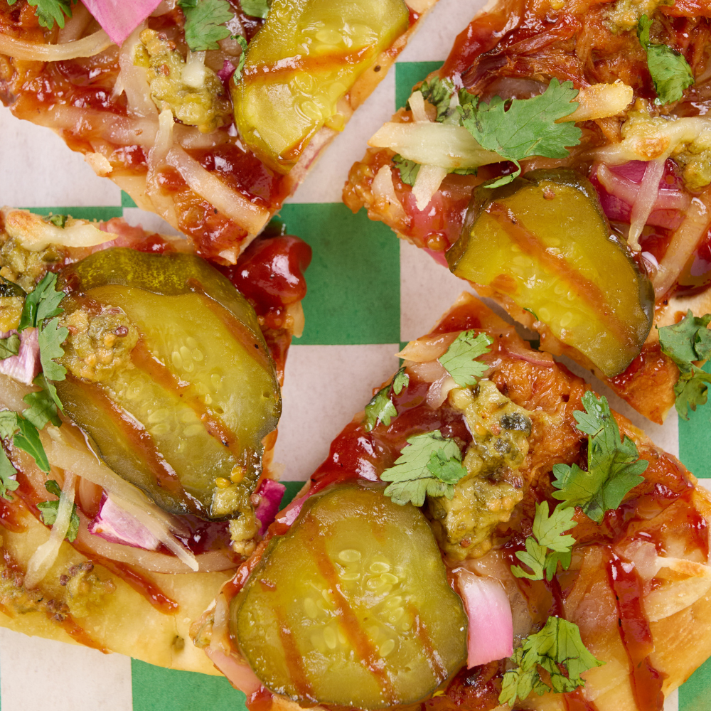 BBQ Pork Pickle Flatbread
