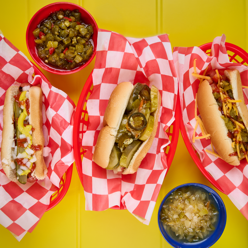 Pickle Hot Dogs Platter