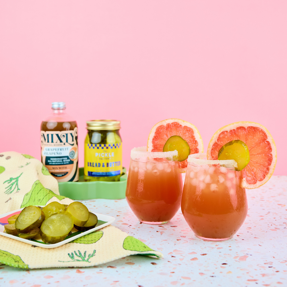 Pickled Grapefruit Paloma Mocktail