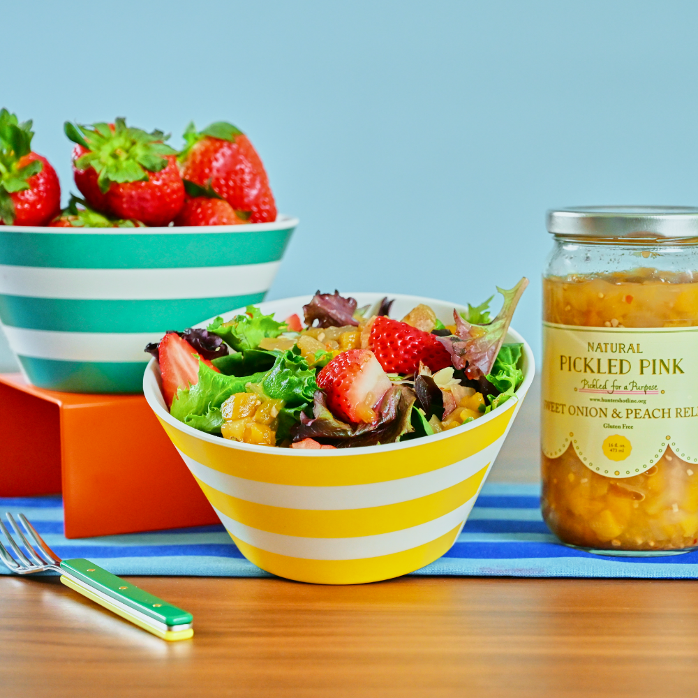 Spring Strawberry and Pickled Peach Salad