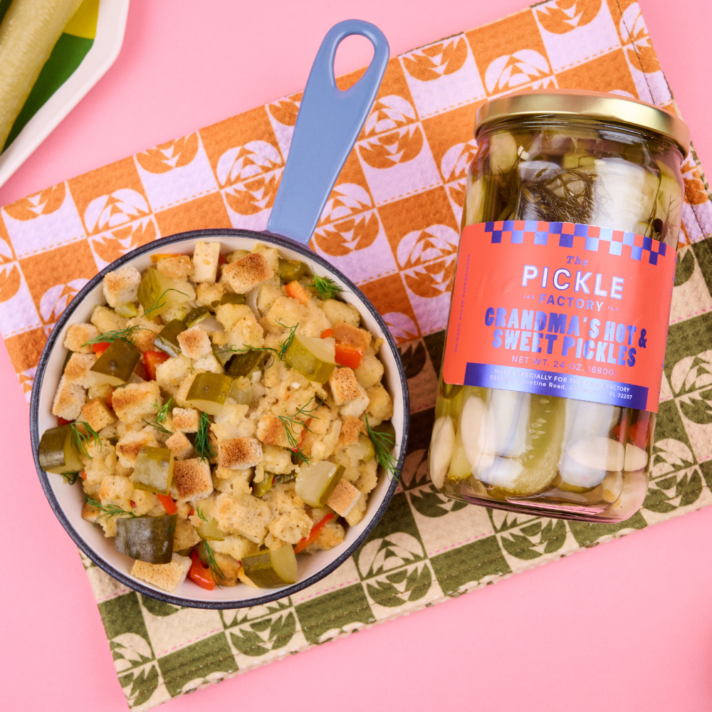 Sweet & Spicy Pickle Thanksgiving Stuffing
