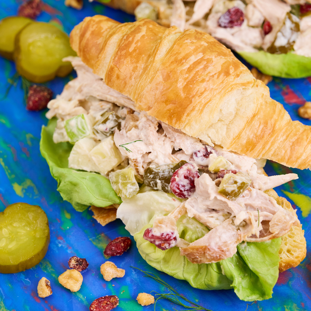 Dill Pickle Chicken Salad Croissant Sandwich