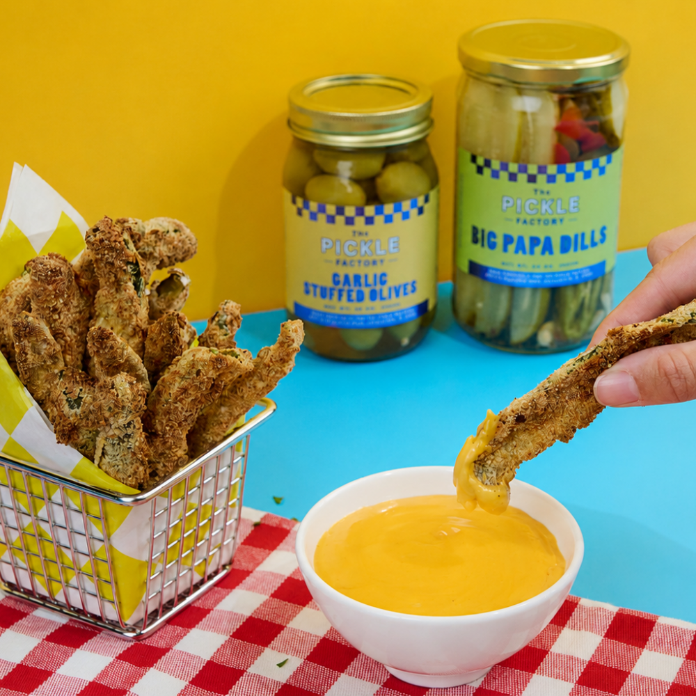 Fried Pickle and Olives Basket