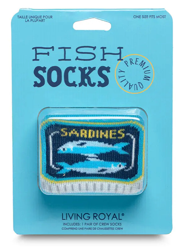 3D Packaged Crew Socks - Canned Fish "Sardines"