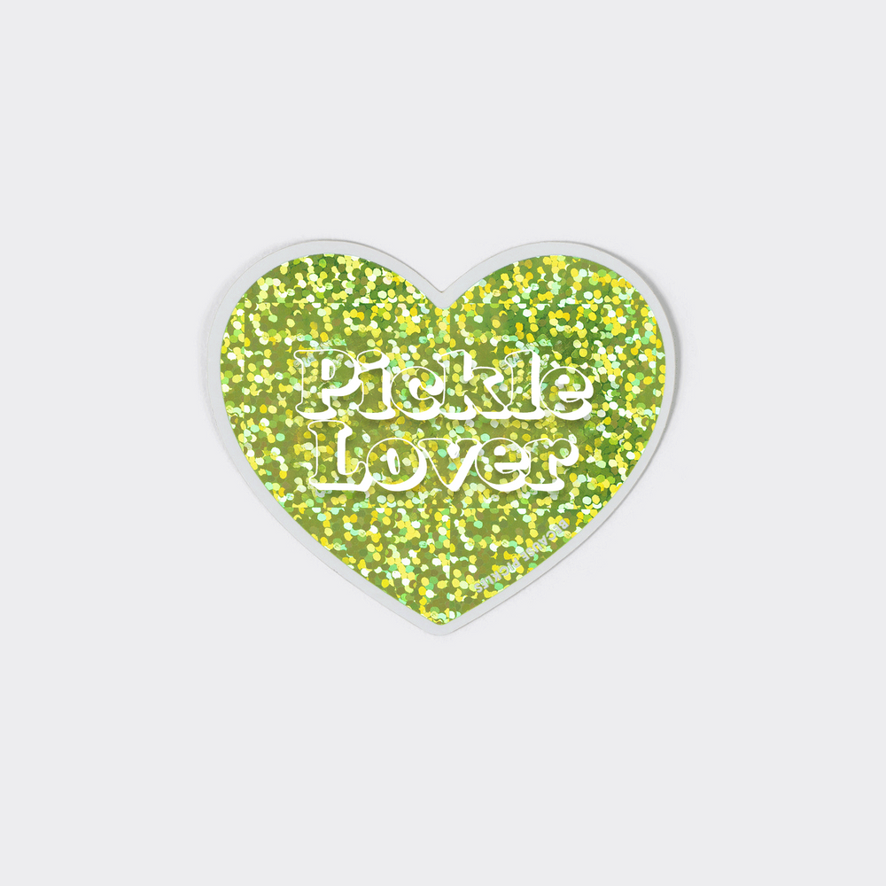 Pickle Lover Heart Sticker