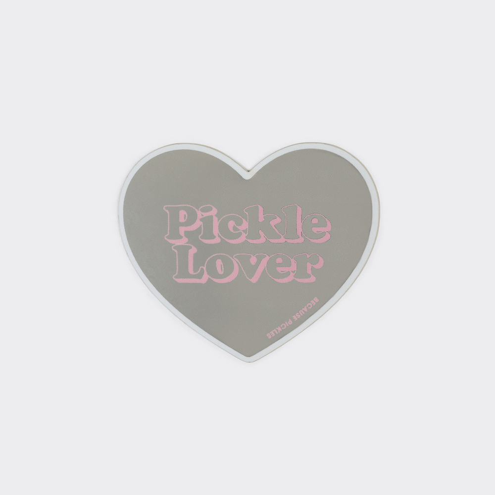 Pickle Lover Heart Sticker