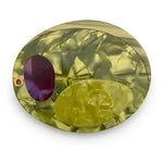 Green Olive Swing-Hinge Folding Compact Mirror