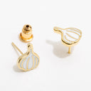 Garlic Enamel Earrings