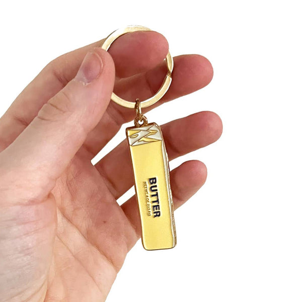 Butter Stick Enamel Keychain