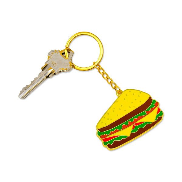 Sandwich Enamel Keychain
