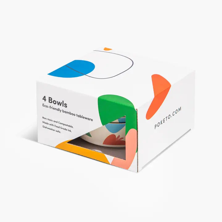 Bamboo Bowl Set in Flora