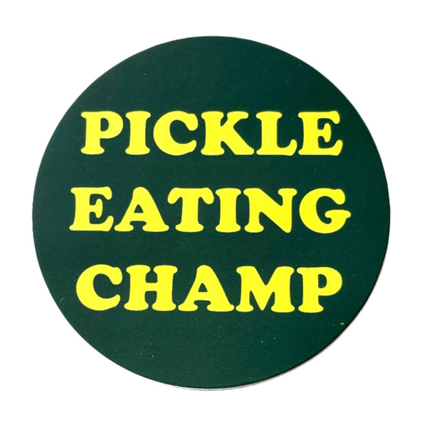 Pickle Eating Champ Sticker