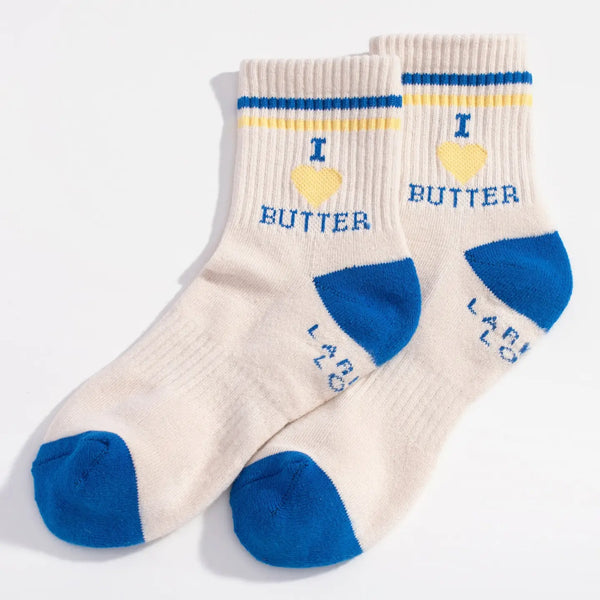 I Heart Butter Quarter Crew Socks