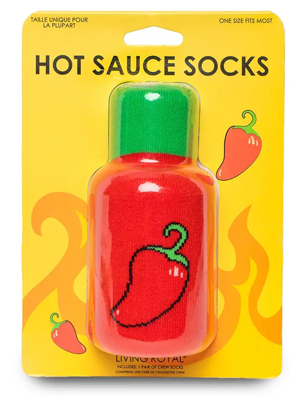 3D Packaged Crew Socks -  Hot Sauce "Spicy" Pepper