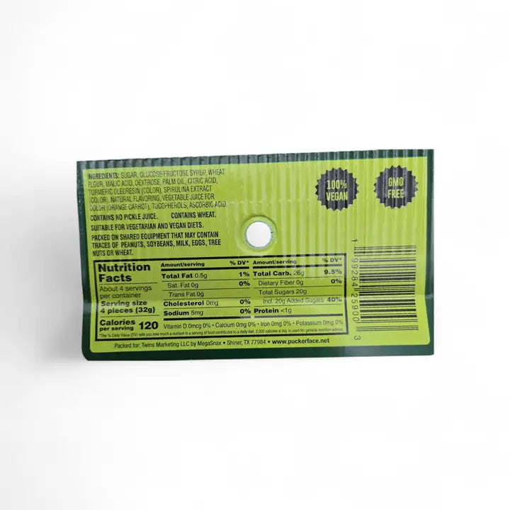 Sour Pickle Belts 2oz Bags