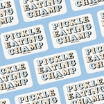 Pickle Eating Champ Sticker