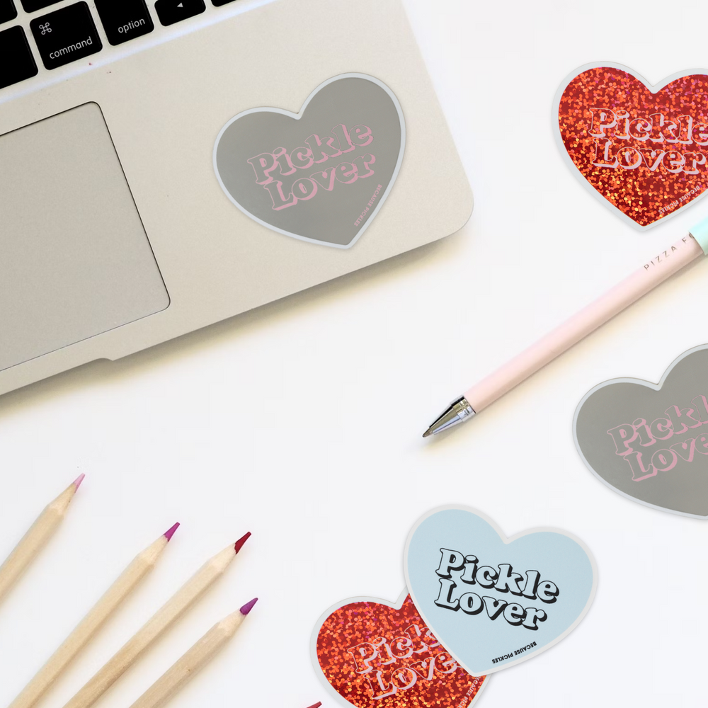 Pickle Lover Heart Sticker