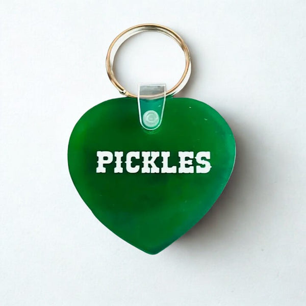 Pickles Heart Keychain
