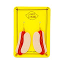 Hot Dog Acetate Earrings