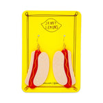 Hot Dog Acetate Earrings