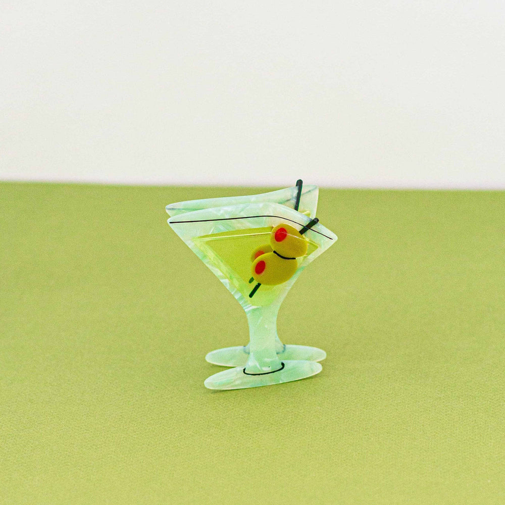 XL Martini Hair Claw Clip