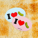 I Heart Pickles Magnet