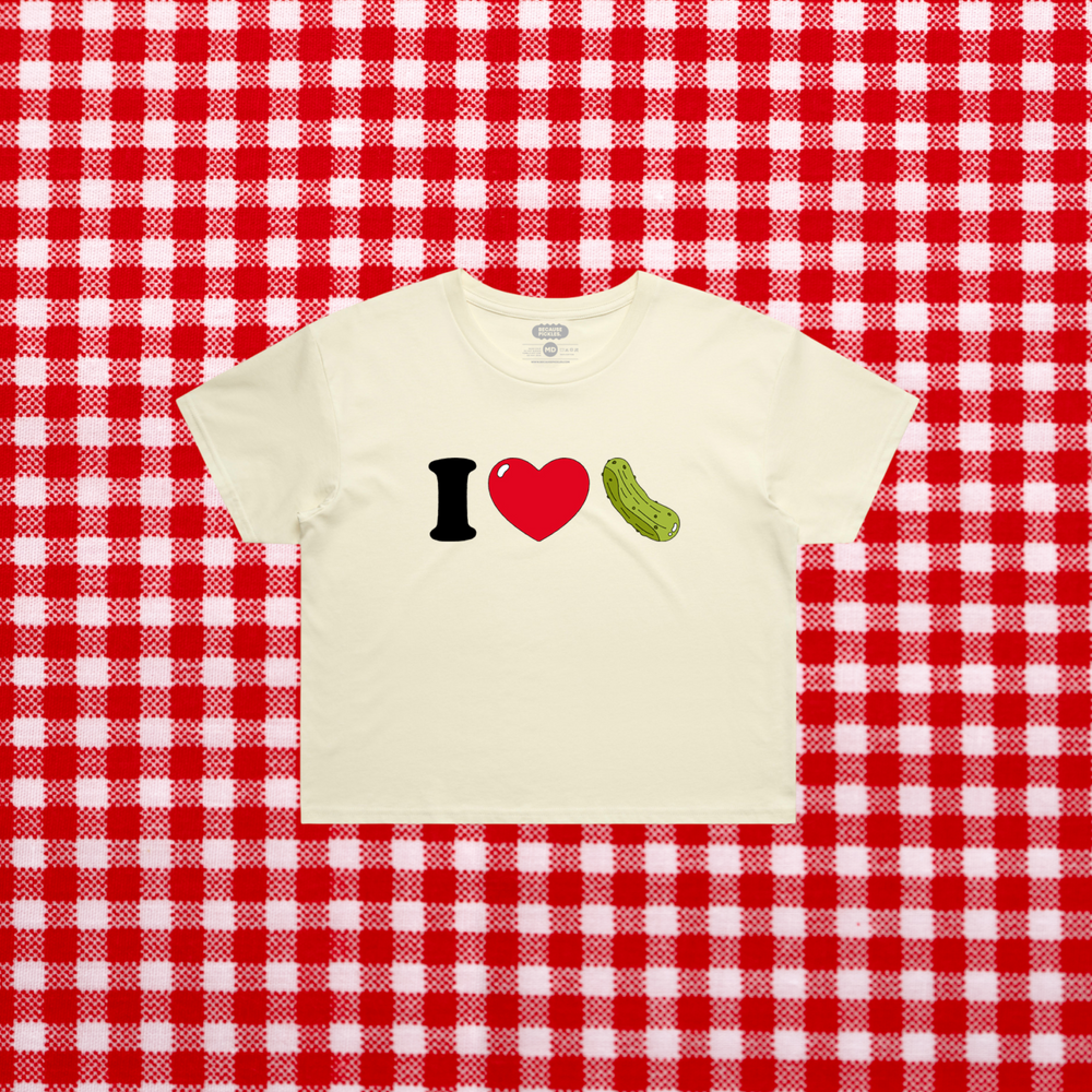 I Heart Pickles Cropped Tee