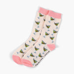 Pink Colorblock Martini Crew Socks