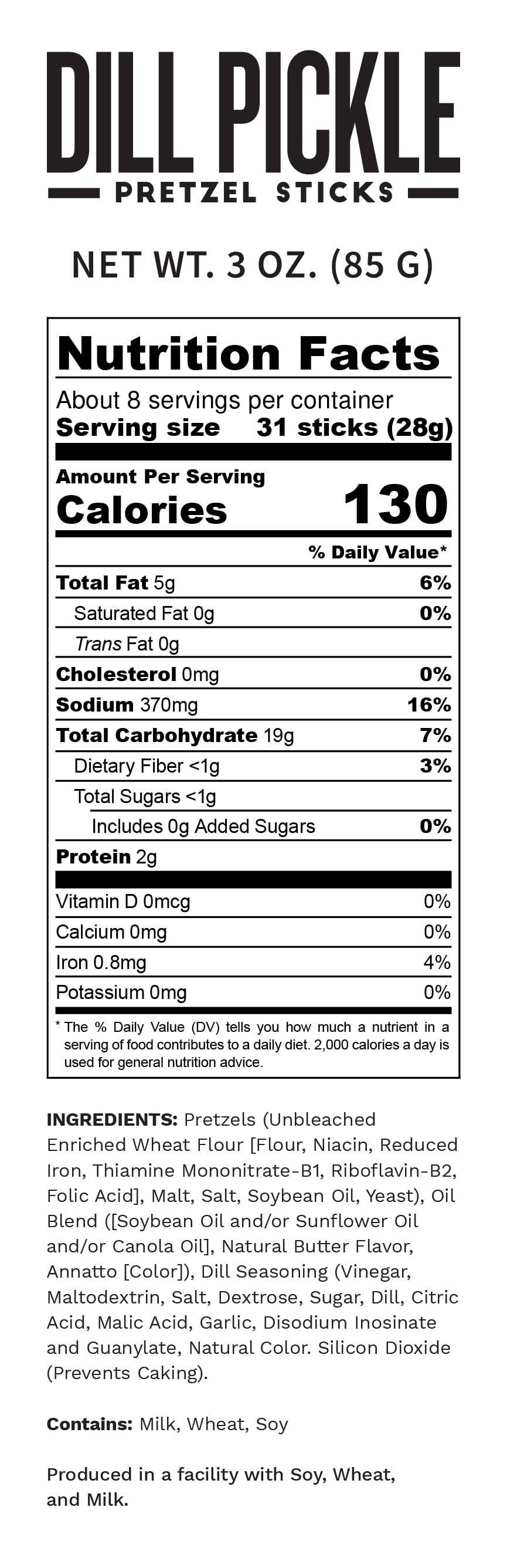 Dill Pickle Pretzels 3oz