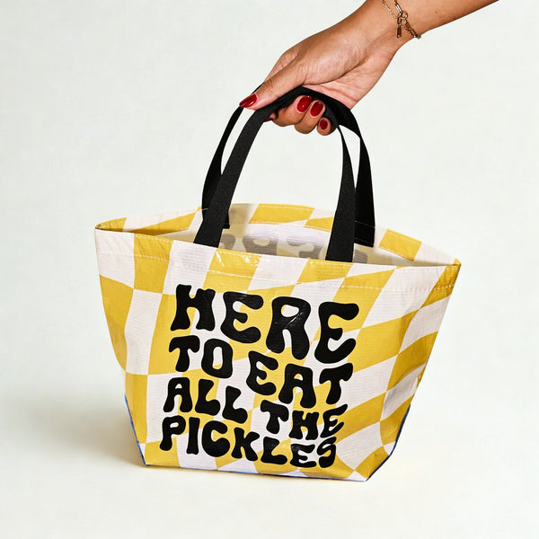 "Here To Eat All The Pickles" Tote