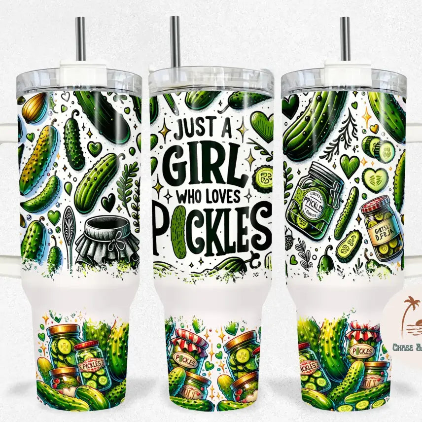 Just A Girl Who Loves Pickles Tumbler - 40 oz