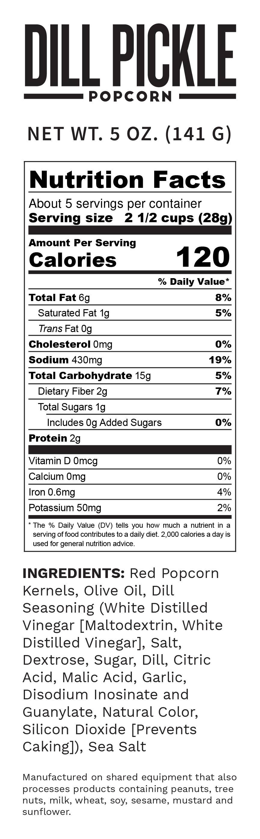 Dill Pickle Popcorn 5.0oz