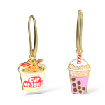 Ramen Noodles & Boba Tea Earrings