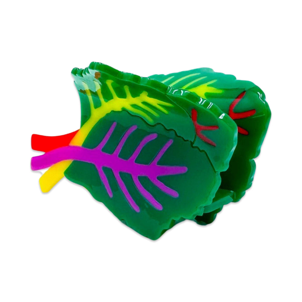 Large Rainbow Chard Hair Claw