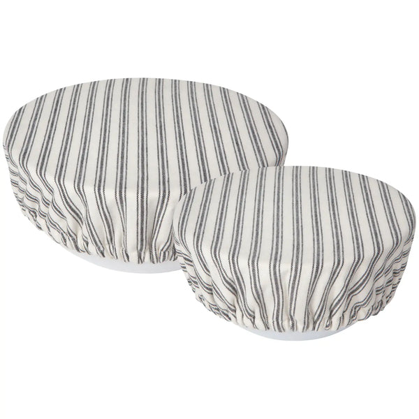 Ticking Stripe Bowl Covers - Set of 2
