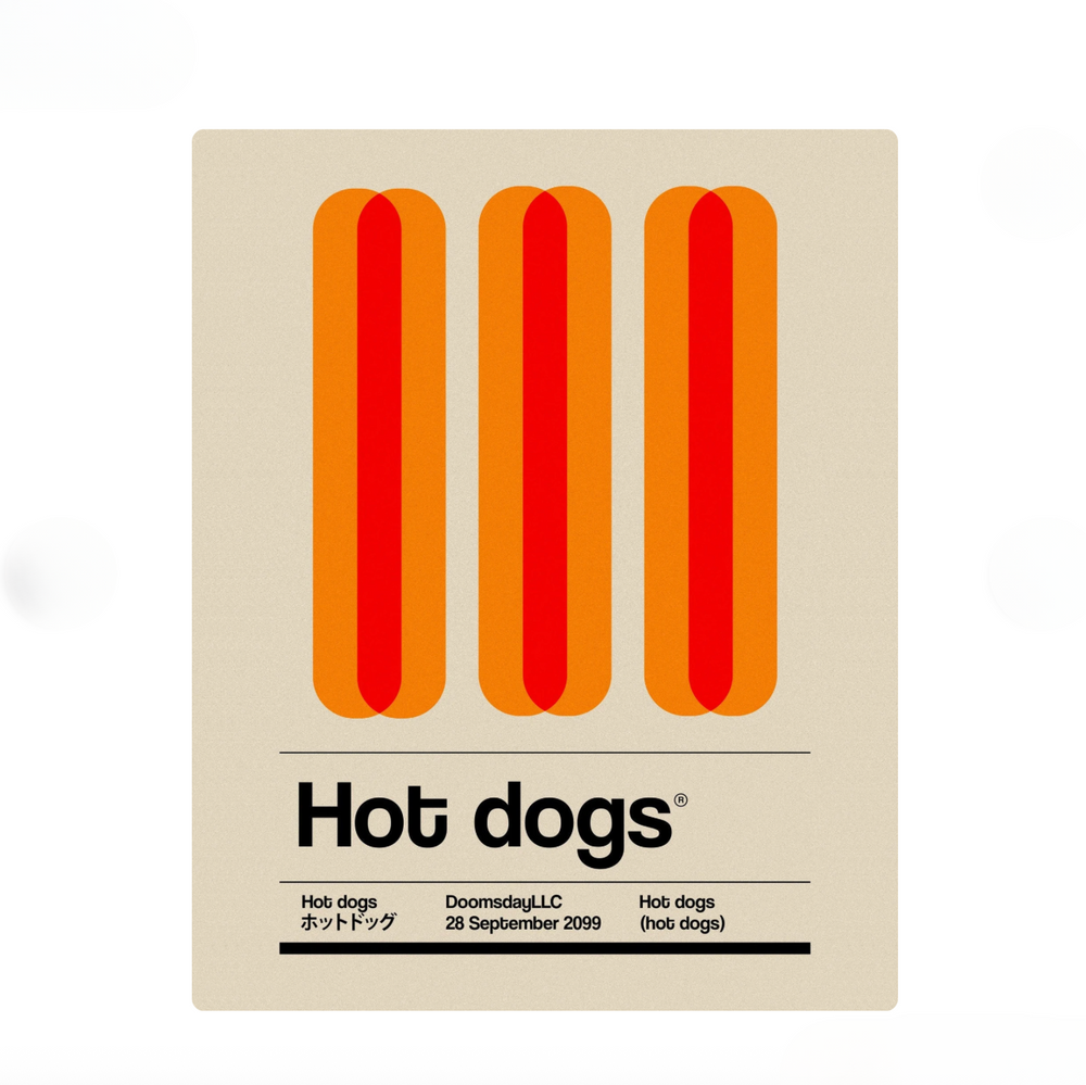 Hot Dogs Postcard