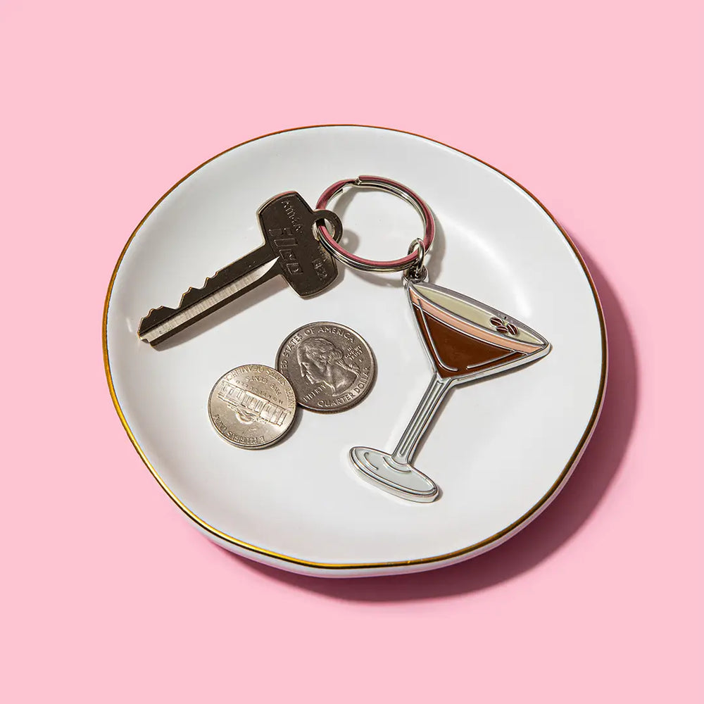 Espresso Martini Enamel Keychain & Bag Charm