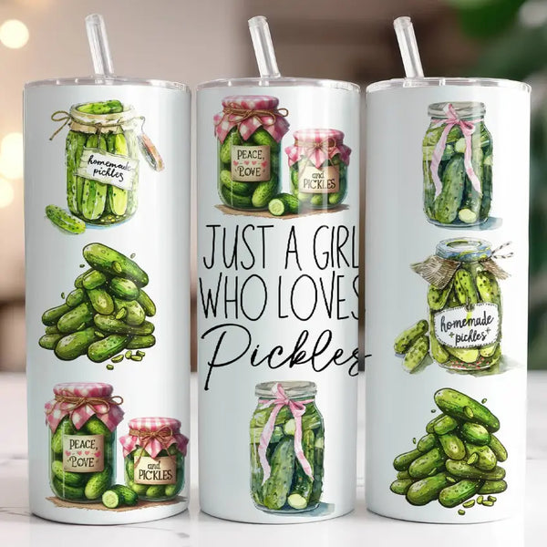 Just A Girl Who Loves Pickles Tumbler - 20 oz