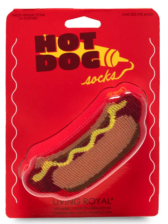 3D Packaged Crew Socks - Hot Dog